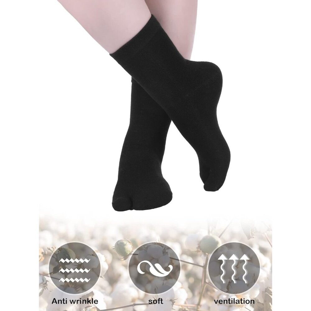 4 Pairs Flip Flop Socks Tabi Split Toe Socks For … - image 6